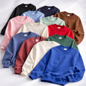 Offres Spéciales – Sweat-shirts Homme Oversize OEM en Coton Tricoté Molletonné 320 g/m² à Manches Longues et Col Rond – Personnalisables en Gros - Product Image 1