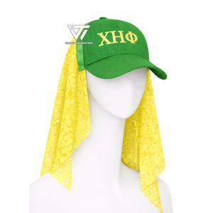 Gorra de Béisbol Bordada con Velo de Encaje de la Hermandad Griega Chi Eta Phi XHP, Ropa de la Hermandad, Artículos Griegos - Product Image 1