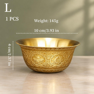 Brass Serving <b>Bowl</b> Antique Style Gold Plated <b>Metal</b> <b>Bowls</b> for Wedding Gifts and Premium Table Decorative Brass Serving <b>Bowl</b> - Product Image 2