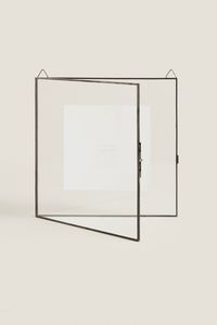 Premium Horizontal Metal And Glass Photo <b>Frame</b> for Wedding Memories and Luxury Home Decoration - Product Image 1