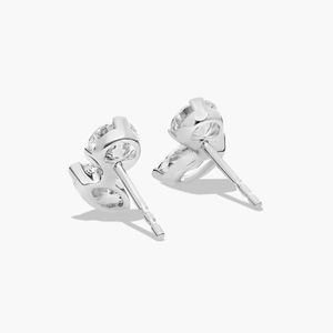 Boucles d'oreilles Toi et Moi avec diamants de laboratoire taille marquise en or rose 14 carats - Product Image 1