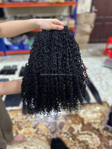 SDD Color natural Pixie Curls Paquetes de cabello humano Resalte el cabello crudo de un solo donante Super Double Drawn Vietnamita Pixie Curl - Product Image 3
