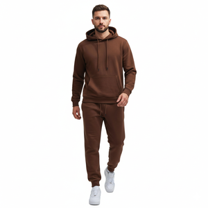 Ensemble de survêtement unisexe surdimensionné personnalisé : sweats à capuche et pantalons de jogging, ensemble sweat-shirt et pantalon de survêtement, survêtement empilé pour hommes - Product Image 4
