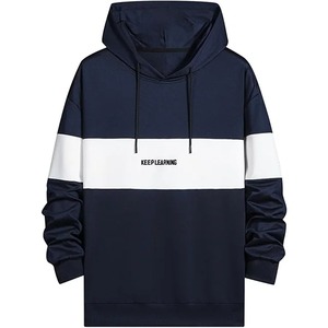 เสื้อฮู้ดโอเวอร์ไซส์ผู้ชายลายพิมพ์บล็อกสีสไตล์ลำลองสำหรับฤดูใบไม้ร่วง ผลิตจากผ้าโพลีเอสเตอร์ 100% เฟรนช์เทอร์รี่ - Product Image 3