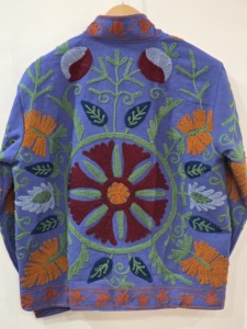 Veste en laine brodée bohème à manches longues, col rond, motif floral Suzani, vêtement d'extérieur décontracté écologique pour femmes, taille plus, hiver - Product Image 5