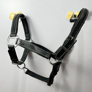 Premium Leather Horse <b>Halter</b> Adjustable Padded Black Hand Stitched Design Traditional English Horse Head Collar High Quality - Product Image 4