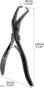 Ensemble professionnel d'outils pour extensions de cheveux : Pince à extensions en acier inoxydable, ciseaux et aiguilles à crochet - Product Image 4