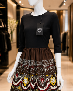 Premium Quality Female Skirt Floral Pattern Embroidered Midi <b>Elastic</b> Waist Skirts Island Micronesian Casual Skirts Custom - Product Image 4