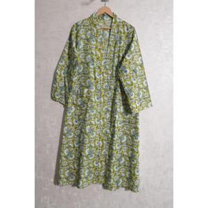 Bata Kimono de Algodón Estampado para Mujer, Estilo Bohemio, Informal, para Verano, Uso Doméstico, Bata de Baño con Cuello en V, Larga, Ligera y de Secado Rápido - Product Image 3