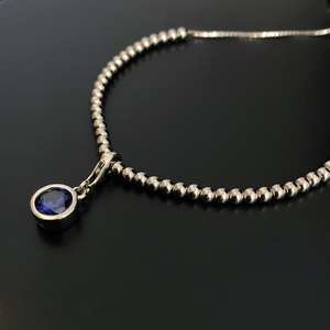 Bracelet à breloques en argent sterling avec pierre de naissance Tanzanite (décembre) – Cadeau pour femme - Product Image 5