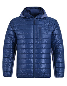 <b>Mens</b> Winter Puffer Jacket Padded Down Coat Hooded Zipper Front Plain Dyed - Product Image 1