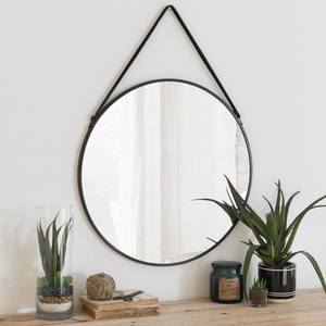 Luxury <b>Round</b> <b>Wall</b> <b>Mirror</b> Black Iron Frame Minimalist Design Hanging Decor for Home Villa Restaurant - Product Image 2
