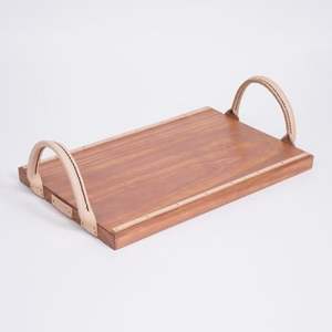 Plateau à thé en bois, petit, portable, de forme carrée, plateau de service pour le thé, le café, les collations, les fruits, fournitures de cuisine à domicile - Product Image 1