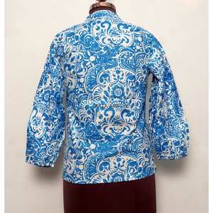 Blusa de Algodón de Manga Corta con Estampado Floral Casual Vintage para Mujer, con Cierre de Botones, Ecológica y de Secado Rápido - Product Image 6