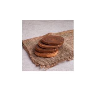 Durable Wooden Coasters Set Crafted For Daily Beverage Use With Strong Build And <b>Scratch</b> Resistant Finish - Product Image 5
