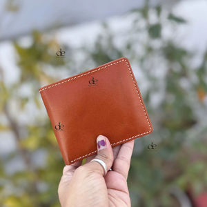 Cartera Delgada de Cuero Genuino de Moda con Bloqueo RFID, Gran Capacidad, para Hombre, para Efectivo, Tarjetas de Identificación - Product Image 1