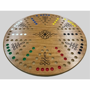 Jeu de société Jackaroo de luxe en bois, pliable et portable, jeu de table avec billes et cartes, idéal pour les fêtes en famille - Product Image 5