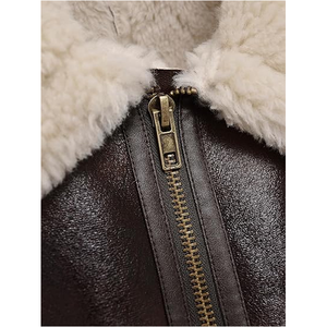 Customized Ladies Winter Motorcycle <b>Jacket</b> <b>Leather</b>-Look <b>Suede</b> Thickly Lined Faux Fur Retro Solid Short - Product Image 6