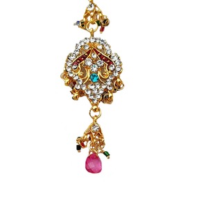 Vintage Gold Plated <b>Crystal</b> Tassel Jewelry <b>Set</b> Women's Party Earrings Necklace Bracelet Alloy Rhinestone Pendant - Product Image 2