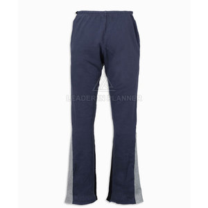 Pantalon de survêtement évasé déchiré bleu marine pour homme, taille élastique, style streetwear décontracté, en coton tricoté vieilli, style automne - Product Image 2