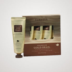 Coffret crème à l'escargot Tersia Korean K-Beauty Premium Gold Hand Cream 4SET Fabriqué en Corée, multi-pack, soin, cadeau - Product Image 1