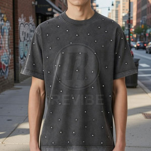 Camiseta de Último Diseño con Color Personalizado, 100% Algodón, Secado Rápido, Tela Suave y Transpirable con Pedrería para Uso en Exteriores - Product Image 6