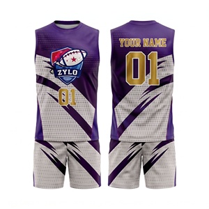 Uniforme Profesional Personalizado de Flag Football, Camisetas de Fútbol 7on7, Uniformes Ligeros de Poliéster de Secado Rápido para Equipos Masculinos - Product Image 4