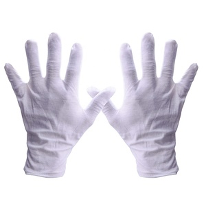 Women's White Cotton Gloves with Anti-Slip Feature Overnight Hand Moisturizing Sleeping Lotion Spa Skin Repair Dry Hands Eczema - Product Image 1