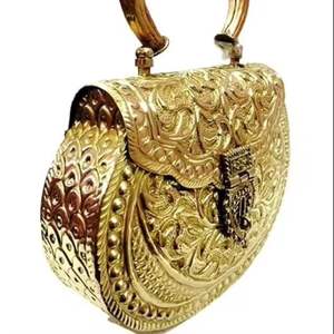 Bolso de Mano de Diseño en Color Plateado, Adornado con Cristales, Accesorio Formal para Baile de Graduación, Logotipo Personalizado, Calidad de Exportación - Product Image 1