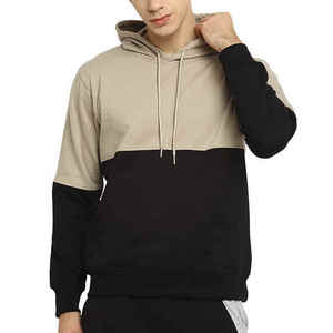 Sudadera con Capucha para Hombre, Color Gris y Negro, Estilo Casual, Manga Larga, Bolsillo Canguro, Ropa Urbana - Product Image 5
