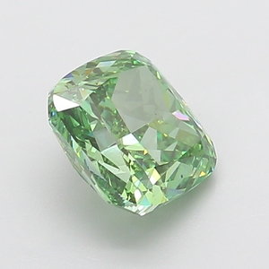Diamant de laboratoire vert vif fantaisie modifié taille coussin, certifié IGI, 4,06 carats, clarté VS2, polissage excellent, pierre précieuse non montée - Product Image 3