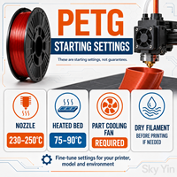 Filament d'imprimante 3D PETG 1,75 mm 1 kg, couleur unique, résistant, faible déformation, compatible avec les imprimantes FDM Bambu Lab et Creality