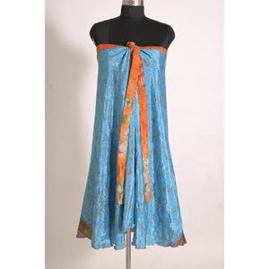Falda Maxi Cruzada de Seda con Estampado Floral Vintage para Mujer, Hecha a Mano y Elegante - Product Image 4