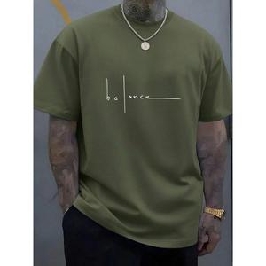 Meilleures ventes – Vente directe fabricant – T-shirt décontracté ample en coton imprimé numérique à séchage rapide, 220 grammes, motif lettres longues, pour usage quotidien - Product Image 2