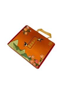 Emballage moderne auto-assemblable en carton ondulé avec pelliculage brillant, estampage à chaud UV or, ruban gaufré et pliage plat pour emballage nid d'oiseau - Product Image 6