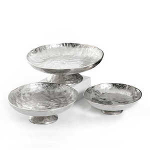 New Designer Aluminum Metal Eco-Friendly <b>Cake</b> <b>Stand</b> with Wood Wedding Tabletop Serving Bowl - Product Image 1