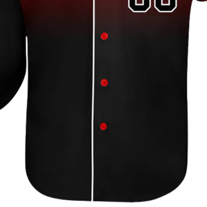 Maillot de baseball pour homme, rouge, noir et blanc, tendance, avec boutons sur le devant, chemise d'équipe, performance athlétique, pour les jours de match, entraînement, uniforme sportif - Product Image 6