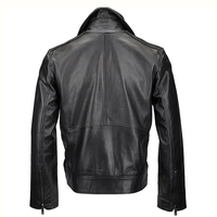 Veste en cuir pour homme de qualité supérieure avec col montant et logo sur le devant, imperméable et respirante, veste d'hiver vintage - Meilleur prix