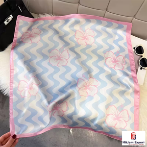 Premium Printed Short <b>Scarf</b> Fabric Custom Design White Label OEM ODM Textile Manufacturer Bali - Product Image 1
