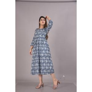 AARTI FASHION ชุดสูทลำลองสำหรับทุกวัน เอวสม็อคระบายอากาศได้ดี สไตล์เรียบง่าย ทรงเอไลน์ ผ้าทอ - Product Image 2