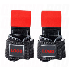 Heavy-Duty Neoprene Padded Weightlifting Hooks with Durable Metal Hooks <b>Adjustable</b> Wrist Support <b>Straps</b> for Deadlifts Pull-Ups - Product Image 1