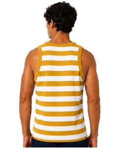 Yellow <b>White</b> Striped <b>Men</b> Cotton Tank Top Sleeveless <b>Vest</b> Casual Summer Gym Fitness Shirt Breathable Loose Fit Streetwear - Product Image 2