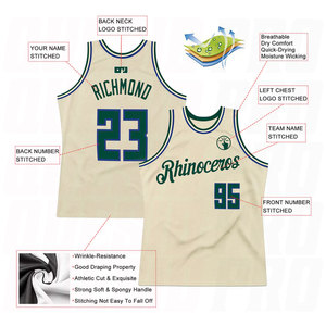 Camiseta de Baloncesto Retro Personalizada, Color Verde Cazador, Estilo Auténtico, Uniforme de Baloncesto Sublimado Premium - Product Image 3