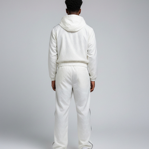 Conjunto Deportivo de Dos Piezas Personalizado al por Mayor, Traje Deportivo Ajustado de Invierno, Color Sólido, para Hombre - Product Image 3
