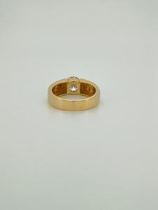 Yellow Gold Round Brilliant Cut Diamond Engagement <b>Ring</b> Women's Classic Style G Color Natural Stone - Product Image 4