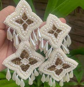 Pendientes de Perlas con Cuentas Geométricas, Estilo Bohemia para Mujer, Joyería de Moda para Bodas, Accesorios de Moda - Product Image 1