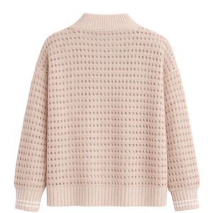 Womens Open Stitch Knit <b>Cardigan</b> Button Front Soft Cotton Blend Lightweight Textured <b>Sweater</b> Casual Layering Outerwear Top - Product Image 5
