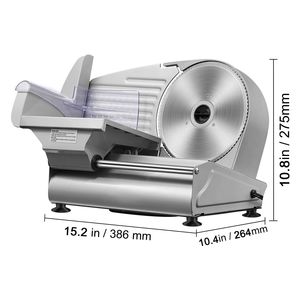 Rebanadora de Carne Eléctrica Premium de 7.5 Pulgadas, SUS420, 180W, Cortadora de Alimentos con Grosor Ajustable de 0-0.6 Pulgadas - Product Image 4