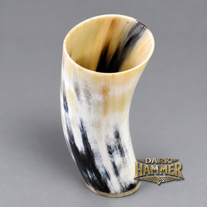 Vaso de Vidrio con Cuerno Natural de 6 Pulgadas, Hecho a Mano, Pulido, para Bebidas - Product Image 2