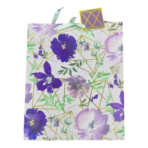 Vietnam-Made Eco-Friendly All Occasion Glitter Finish Coated Paper Gift Bags with Ribbon or <b>Rope</b> Handles - Product Image 2